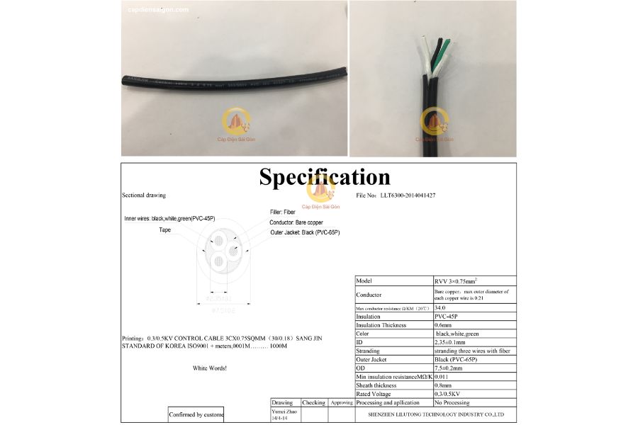 Cáp Điều Khiển Sangjin 3 Core x 0,5 mm² (Sangjin RVV 3x0,5mm²): Lựa Chọn Hàng Đầu Cho Hệ Thống Công Nghiệp Hiện Đại