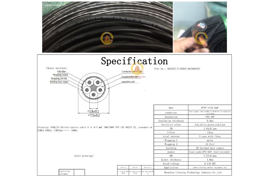 Cáp Điều Khiển Sangjin 5 Core x 1,5 mm² (Sangjin RVVP 5x1,5mm²) – Giải Pháp Đảm Bảo An Toàn Và Hiệu Quả Cho Hệ Thống Điện Công Nghiệp