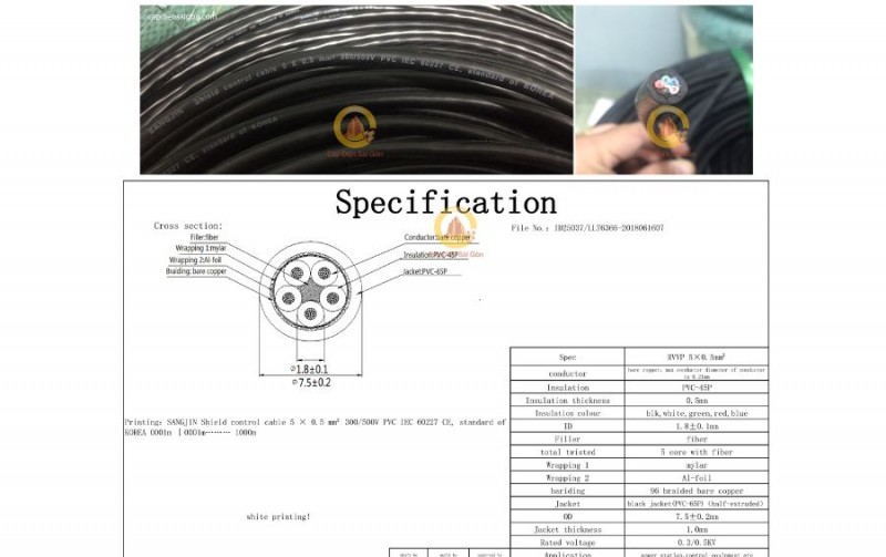 Cáp Điều Khiển Sangjin 5 Core x 1,5 mm² (Sangjin RVVP 5x1,5mm²) – Giải Pháp Đảm Bảo An Toàn Và Hiệu Quả Cho Hệ Thống Điện Công Nghiệp